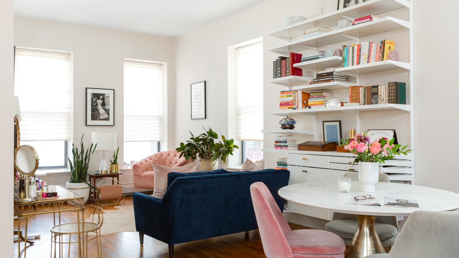 How to Fit a Bookcase into a Small Living Room Apartment Therapy